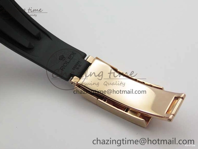 MiroTime 0308 Yacht-Master 116655 RG Wrapped D1F 1:1 Best Edition Black Ceramic Bezel 904L Steel on Oysterflex Rubber Strap A Fashionable 3060